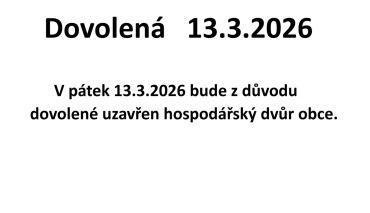 Hospodářský dvůr - dovolená