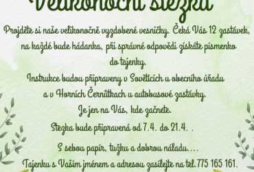 VELIKONOČNÍ STEZKA SOVĚTICE