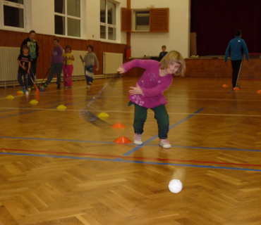 Florbal v Hněvčevsi 2014