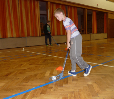 Florbal v Hněvčevsi 2014