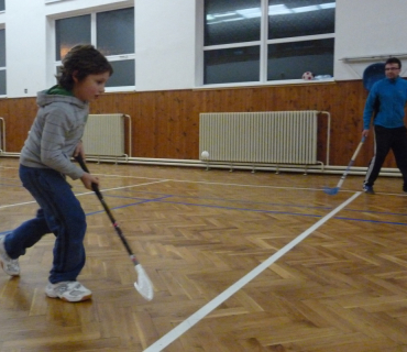 Florbal v Hněvčevsi 2014