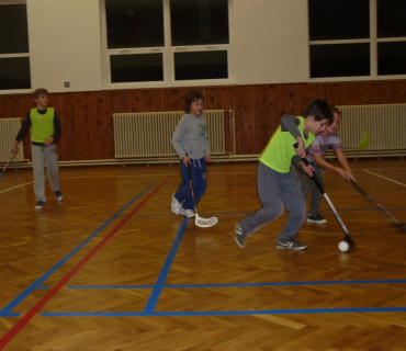 Florbal v Hněvčevsi 2014